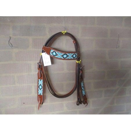 western bridle beaded ri548 - Western Bridles and breastplates