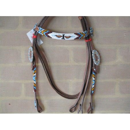 western bridle beaded ri565 - Western Bridles and breastplates