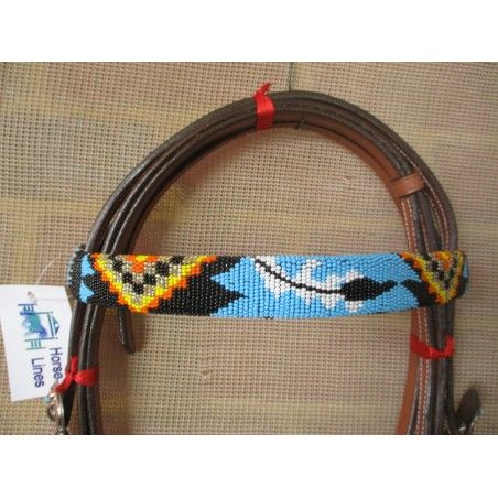 western bridle beaded ri568 - Western Bridles and breastplates