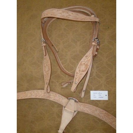 Bridle and breastplate set model ri100acorn london colour leather - Western Bridles and breastplates