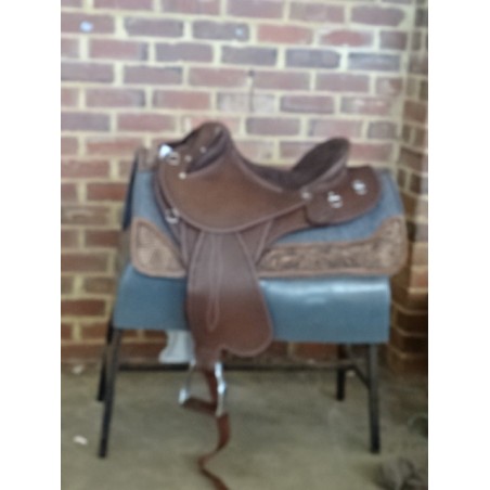 Western Drover Fender  saddle campdrafT model  premium 8065 dark brown 1