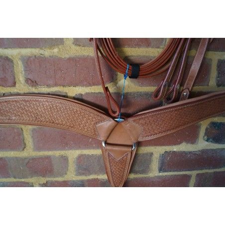 breastplate wide basket weave pattern 609B2 - Stockman bridles and breastplate