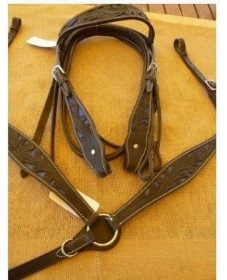 Bridle and Breastplate Set TO341 WESTERN BRIDLE BREASTPLATE SET - Western Bridles and breastplates